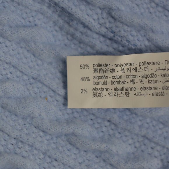 NWT Embroidered Blue Knit Top. - Picture 4 of 5